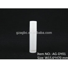 Puro plástico redondo lápiz labial tubo contenedor AG-DY01, taza tamaño 11.8/12.1/12.7mm,Custom color